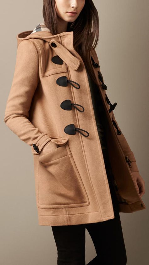 $995, Camel Duffle Coat: Burberry Brit Straight Fit Duffle Coat. Sold by Burberry. Click for more info: https://lookastic.com/women/shop_items/148475/redirect Toggle Coat, Burberry Brit, Duffle Coat, Camel Coat, Coat Outfits, Women's Coats, Outfit Idea, Womens Fashion Trends, Coat Dress