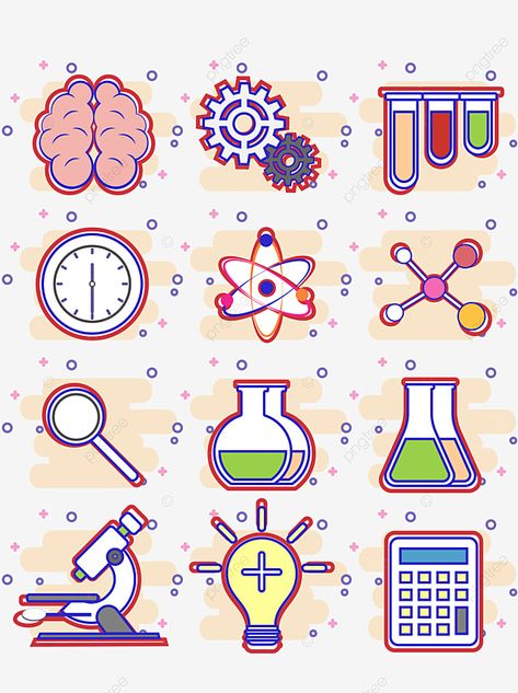 Science Related Images, Science Icons Symbols, Science Pictures Art, Science Notebook Cover Ideas Aesthetic, Science Png Aesthetic, Science Aesthetic Design, Science Aesthetic Drawing, Science Design For Notebook, Science Symbols Art