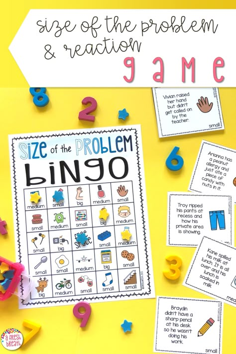 Big Problem Small Problem Activities, Elementary Social Skills Group, Aba Social Group Activities, Summer School Sel Activities, Social Skills Elementary, Social Emotional Regulation Activities, Size Of Problem Size Of Reaction, Size Of Problem Activities, Size Of The Problem Activities