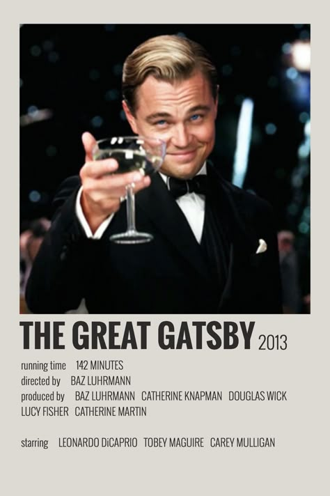 alternative minimalist polaroid poster made by @majaaplb (me) Movie Posters Vintage Originals, Great Gatsby Movie, The Great Gatsby Movie, Gatsby Movie, Indie Movie Posters, Film Polaroid, Kaptan Jack Sparrow, Marvel Movie Posters, Sir Anthony Hopkins