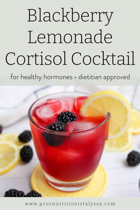 Have you seen the viral cortisol cocktail lemonade? This one's a better variation that uses easy ingredients you probably have on hand! It can lower the stress hormone cortisol and improve your hormone health, which can help with a bunch of symptoms from acne to weight loss. Natural Cortisol Drink, Lower Cortisol Recipes, Cortisol Cocktail Magnesium, Cortisol Balancing Lemonade, Cortisol Cocktail Recipe Easy, Homemade Cortisol Cocktail, Cortisol Lemonade, Happy Juice Cortisol, Cortisol Lemonade Recipe