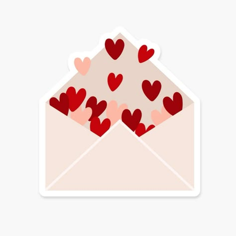 Envelope with Exploding Hearts Sticker | Redbubble | Envelope with exploding hearts, perfect for a loved one or a Valentine’s Day Stickers, Love Stickers Printable, Valentines Stickers, Valentines Day Stickers, Decorating Water Bottles, Envelope Sticker, Sticker Heart, Sticker Design Inspiration, Card Stickers