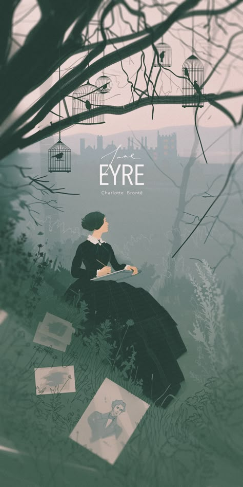 Jane Eyre Book Cover, Jane Eyre Book, Book Cover Illustration, Book Posters, Jane Eyre, Book Cover Art, Adobe Photoshop Lightroom, Classic Literature, Photoshop Lightroom