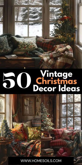 Explore 50 vintage Christmas decor ideas to bring nostalgic charm to your holiday celebrations. Discover classic ornaments, timeless accents, and retro-inspired designs perfect for creating a festive atmosphere. Transform your home with these enchanting holiday inspirations. Christmas Decor Ideas Family Room, Vintage Ski Lodge Christmas, 1940 Christmas Decorations, Christmas Ideas For Outside, Decorating With Vintage Christmas Items, Christmas Vignettes Farmhouse, Cottagecore Holiday Decor, Holiday Chair Decor, Untraditional Christmas Decor