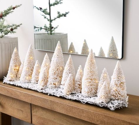 Latest Furniture & Home Decor | New Home Decor | Pottery Barn Pottery Barn Christmas Decor, Season Decorations, Tree Centerpiece, Pottery Barn Christmas, Decor Pottery, Tree Centerpieces, Tree Textures, Tea Candles, Baby Shower Winter