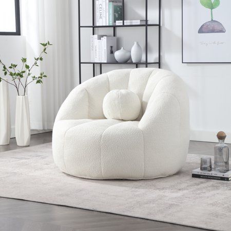 HIGH-QUALITY FURNITURE: Our bean bag chair is made of Super soft short plush, which is skin-friendly, breathable, and comfortable, combining comfort and fashion. It not only gives you a high-end soft feel but also adds luxurious and fashionable decoration to your space. Color: Beige..
#RoomDecor #InteriorDesign #HomeStyling #DecorInspiration #LivingSpace Cute White Chairs For Bedroom, Beige Bean Bag, Cozy Floor Seating Bean Bag Chairs, Cream Bean Bag Chair, White Cozy Chair, Gold Accent Room Decor, Cute Room Chairs, Cute Chair For Room, Mini Bean Bag