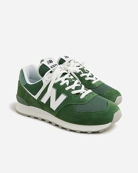 Women's Clothing - Sneakers Shoes | J.Crew Green New Balance, J Crew Style, Green Sneakers, New Balance 574, Knit Sneakers, Sneakers For Women, New Balance Sneakers, New Balance Women, Retro Sneakers