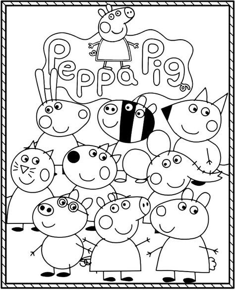 Pepa Pig Coloring, Pig Colouring Pages, Peppa Pig Drawing, Peppa Pig Imagenes, Pig Coloring Pages, Pig Candy, Manga Coloring Pages, Peppa Pig Colouring, Candy Cat