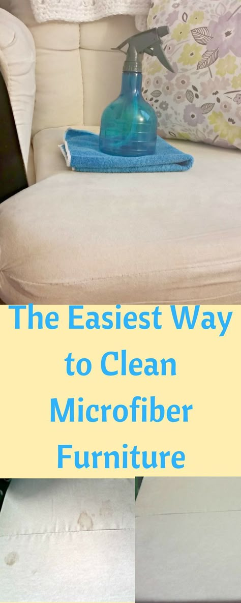 Cleaning Microfiber Sofa, Cleaning Microfiber Couch, Microfiber Couch, Microfiber Sofa, Clean Couch, Furniture Cleaner, Clean Sofa, Cleaning Motivation, How To Clean Furniture