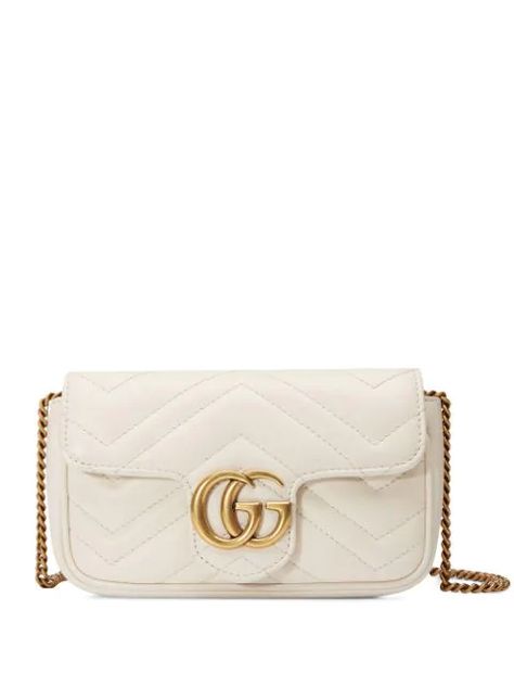 Gucci Bags for Women - Shop Now at Farfetch White Gucci Bag, Gg Marmont Super Mini Bag, Gg Marmont Matelassé Mini Bag, Gucci Super Mini, Gucci Gg Marmont Matelasse, Gg Marmont Mini, Gucci Mini, Gucci Crossbody Bag, Gucci Purse