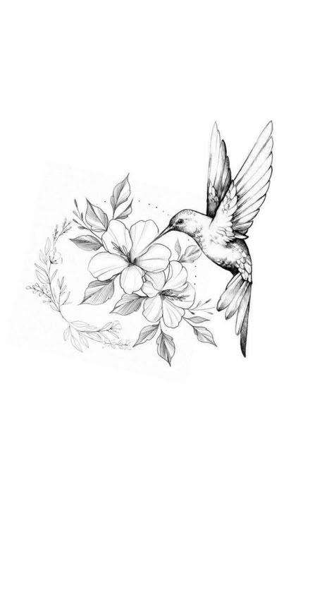 Tattoo Over Strechmark, Mom Remembrance Tattoos, Necromancer Tattoo, Hummingbird Tattoo Black, Tattoos Simplistic, Hummingbird Flower Tattoos, Hummingbird Drawing, Tattoo Pics, Hibiscus Tattoo