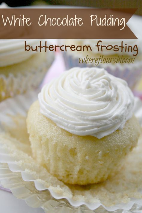 Pudding Buttercream Frosting, White Chocolate Pudding, Frost Cupcakes, Pudding Frosting, Caramel Cake Recipe, Buttercream Frosting Recipe, Baking Cookies, Pumpkin Spice Cupcakes, Food Group