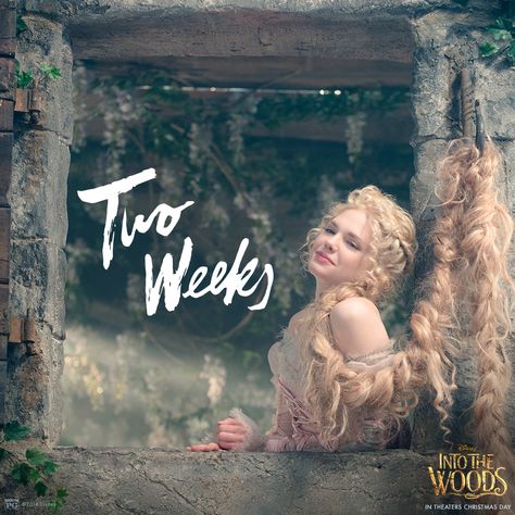 "High in her tower, she sits by the hour." Into The Woods - in theaters Christmas Day! Mackenzie Mauzy, Into The Woods Movie, Live Action Disney, Stephen Sondheim, Dream Roles, Comfort Movies, Theatre Nerds, Theatre Poster, Disney Live Action