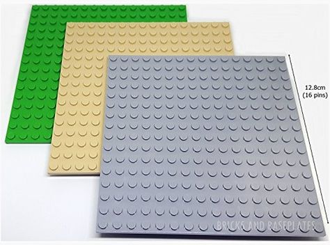 LEGO 3 x Base Plate Board 16x16 TAN GREY and GREEN FREE UK POSTAGE BRAND NEW - Taken from Sets and Supplied by Bricks and Baseplates Lego Plates, Grey And Green, Baseboards, Lego, Kids Rugs, Gift Ideas, Grey, Green, Gifts