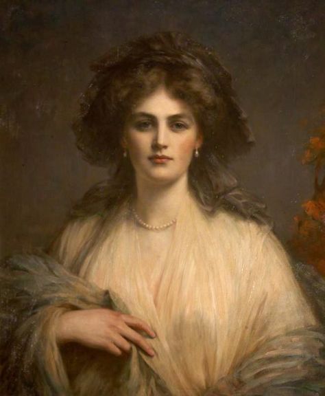 Ellis William Roberts (English, 1860–1930), Lady Beatrice … | Flickr Istoria Artei, Victorian Paintings, Old Portraits, Woman In White, Rennaissance Art, Historical Painting, Women In Art, Classic Paintings, Wow Art