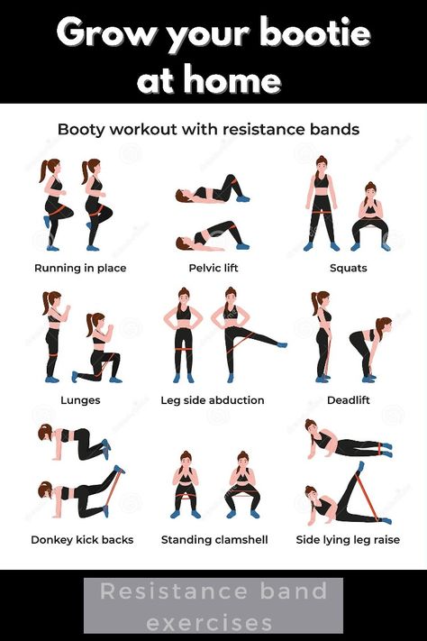 Leg Stretches With Band, Resistance Band Exercises Abs And Glutes, Rubber Bands Workout, Side Squats With Band, Band Excersises Resistance Leg, Hip Workout With Resistance Bands, Leg Day Workout At Home Resistance Bands, Exercises With Rubber Bands, At Home Button Workout Exercise With Band