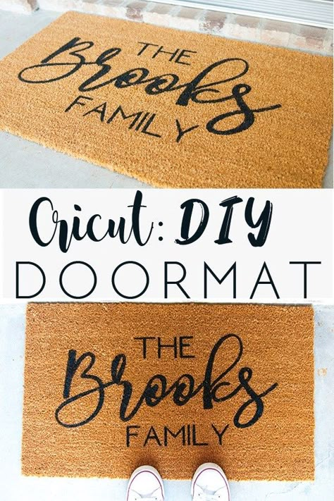 Diy Doormat, Vinyle Cricut, Idee Cricut, Projets Cricut, Cricut Projects Beginner, Mason Jar Crafts Diy, Crafts To Make And Sell, Cricut Explore Air, Cricut Craft Room