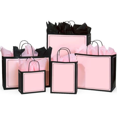 Pink & Black Duets Shoppings Bag Assortment found on Polyvore featuring fillers, bags, pink, accessories and decorations Retail Shopping Bags, Shopping Bag Design, Logo Online Shop, Black Gift Bags, Retail Bags, Online Shop Design, Boutique Logo, Instagram Logo, Black Gift