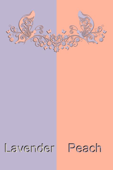 Lavender & Peach Peach Lavender Aesthetic, Combination With Lavender Color, Lavender Peach Color Palette, Peach And Lavender Bedroom, Lavender And Peach Wedding Decor, Peach Color Combinations Outfit, Peach Combination Color, Peach Color Combination Dress, Lavender Colour Combination