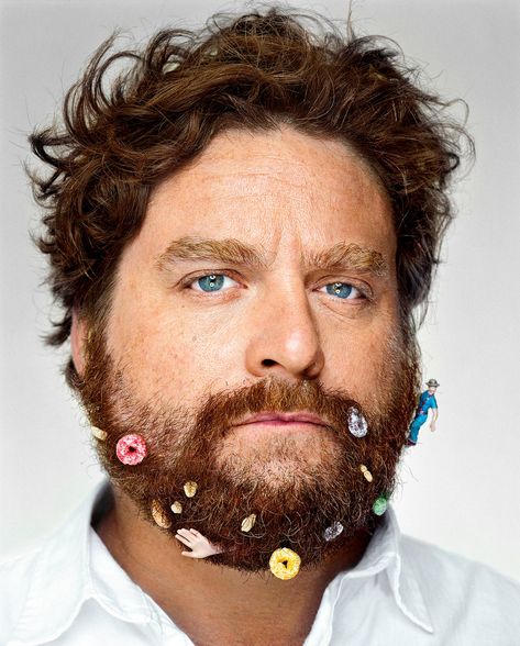 Martin Schoeller, Zach Galifianakis, Celebrity Photography, Marshall Lee, Celebrity Portraits, Famous Faces, Celebrity Pictures, Funny People, New Yorker