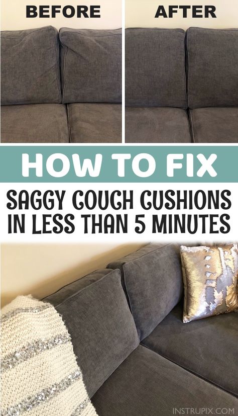 Redo Couch Diy, Diy Saggy Couch Repair, How To Keep Couch Cushions From Slipping, Scotchguard Couch How To, Couch Cushions Restuffing, How To Make Couch More Comfortable, How Far Should Couch Be From Tv, Washing Couch Cushion Covers In Washer, How To Freshen Up A Couch