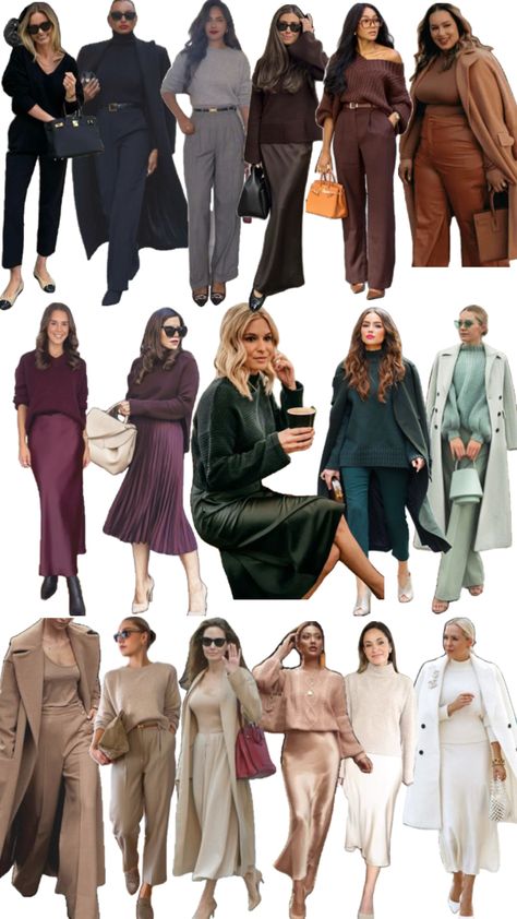 Monochromatic work outfits Classy Monochrome Outfit, Monochromatic Business Outfit, Tonal Outfits Monochrome, Monochromatic Work Outfit, Monochromatic Outfit Winter, Monochromatic Wardrobe, Monochromatic Dressing, Paul Varjak, Holly Golightly