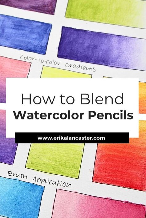 If you're looking to improve your watercolor pencil blending techniques, this blog post is for you. It includes helpful step-by-step tutorials that will help you create amazing art in no time. Watercolor Pencil Techniques, How To Blend Colored Pencils Tutorials, Watercolour Lessons Step By Step, How To Use Colored Pencils Step By Step, Watercolor Pencil Tutorial Step By Step, Watercolour Pencils For Beginners, Watercolor Pencil Art Tutorials, How To Blend Colored Pencils, How To Use Watercolor Pencils