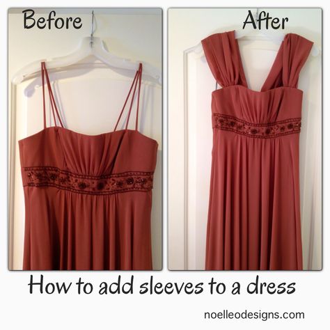 step by step tutorial: how to add sleeves to a strapless dress Add Sleeves To Halter Dress, Add Straps To Dress, Adding A Gusset To A Dress, How To Make A Strapless Dress Modest, How To Add Straps To A Dress, Adding Straps To Strapless Dress Diy, Adding Sleeves To A Dress, Adding Straps To A Strapless Dress, How To Make A Spaghetti Strap Dress Modest