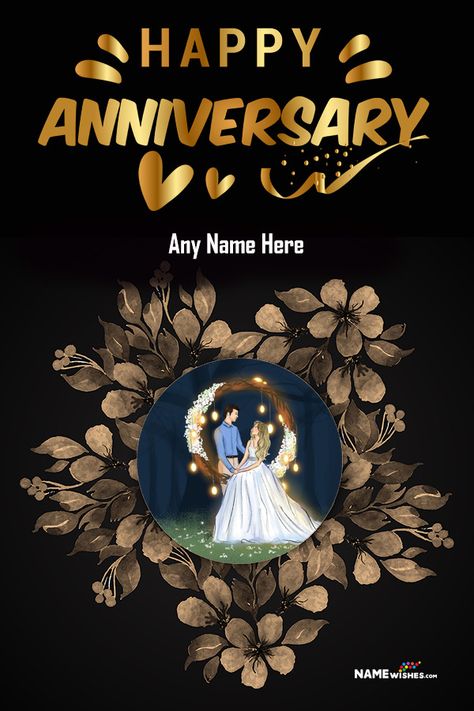 Frame Black Screen, Happy Anniversary Friends, Happy Anniversary Sister, Happy 19th Anniversary, 25th Anniversary Wishes, Best Anniversary Wishes, Anniversary Photo Frame, Happy Wedding Anniversary Cards, Best Friends Cute