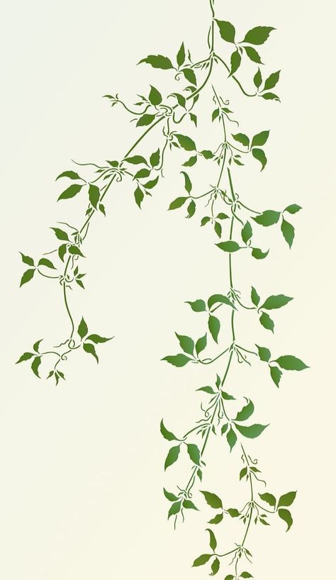 Vines Drawing, Woodland Stencil, Home Decorating Ideas Living Room, Leaves Stencil, Painting Leaves, Vine Drawing, 달력 디자인, Sheet Design, Vine Tattoos