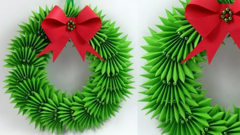 Welcome viewers, Sometimes paper flowers are better than real ones because they last longer and do not need maintenance. They are also great decorations for house parties. Today let's celebrate with flower craft, these paper gifts flower make everything better. Christmas Decor Ideas Paper, Paper Wreath Diy Christmas, Diy Paper Wreath, Paper Diy Christmas, Diy Dollar Tree Wreath, Paper Wreath Diy, Wreath Diy Christmas, Dollar Tree Wreath, Wreath Paper