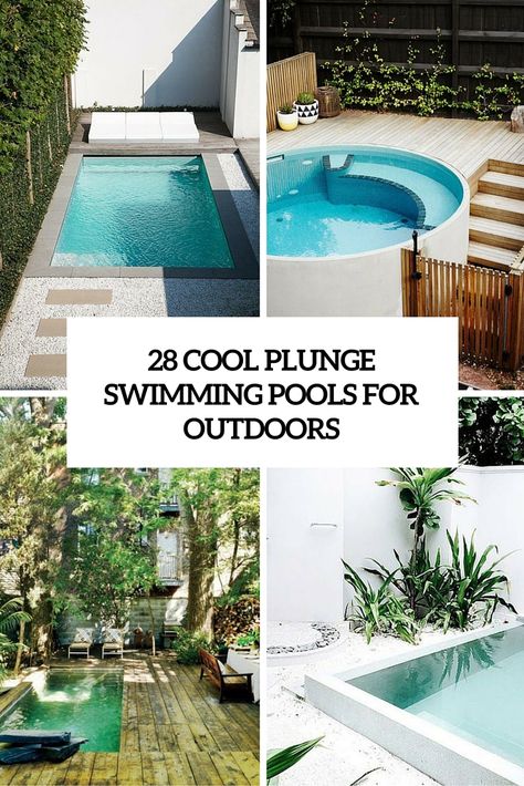 28 cool plunge swimming pools for outdoors cover Large Garden Landscaping, Cocktail Pool Ideas, Campus Background, Swimming Pools Backyard Landscape, Nola Style, Cocktail Pool, Pools For Small Yards, Lap Pools, Small Backyard Design Ideas