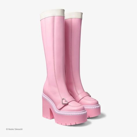 Jimmy Choo x Pretty Guardian Sailor Moon Jimmy Choo Sailor Moon, Sailor Moon Boots, Pink Platform Boots, Muses Shoes, Sailor Chibi Moon, Moon Boot, Chibi Moon, Fashion Themes, Pink Boots