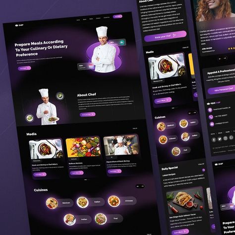 Chef Portfolio Layout, Chef Website Design, Chef Website, Catering Company Profile, Catering Website, Chef Job Description, Website Images, Personal Chef, Professional Chef