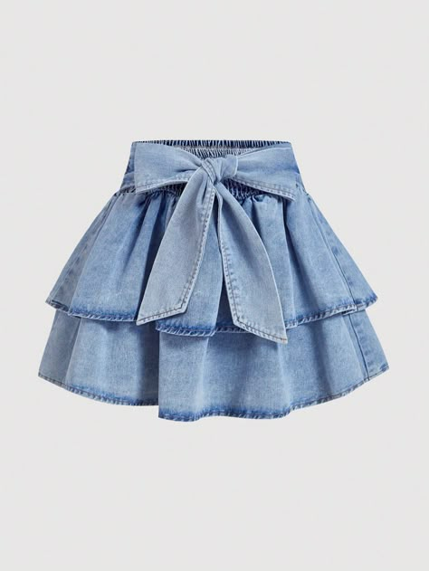 Outfit Jupe, Christmas Skirts, Skirts Shein, Shein Skirts, Skirts Cute, Skirt Bow, Bow Skirt, Christmas Skirt, Jean Skirts