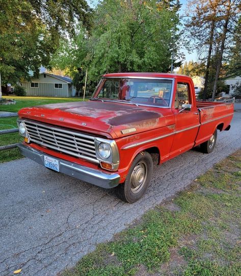 This NO RESERVE 1967 Ford F-100 pickup was plucked from a small orchard in Utah. It's as solid a survivor as you're going to find. Check it out! #F100, #Ford Ford Work Trucks, Small Orchard, Small Pickup Trucks, 79 Ford Truck, Work Trucks, Best Barns, Old Pickup, Ford F Series, Farm Trucks