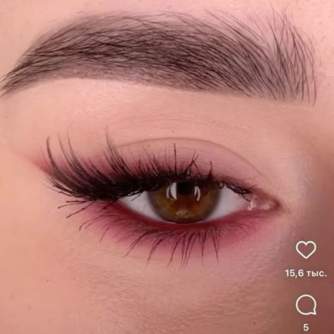 Wedding Makeup Maroon, Cherry Red Makeup Look, Makeup Ideas For Prom Red Dress, Prom Eye Makeup For Red Dress, Cherry Eye Makeup, Burgundy Makeup Look Natural, Simple Red Makeup, Red Makeup Looks For Prom, Dark Red Makeup Looks