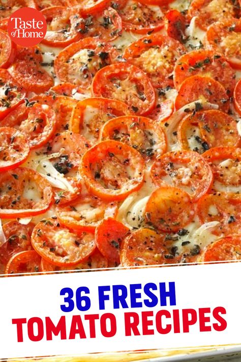 Fresh Tomato Freezer Recipes, Sliced Tomatoes Recipes, Tomatoes As A Side Dish, Supper Ideas With Tomatoes, Ways To Use Fresh Tomatoes, Things To Make With Tomatoes From The Garden, Fresh Tomato Appetizer Recipes, Recipes For Lots Of Tomatoes, Tomato Dish Recipes