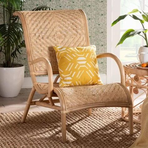 Boho Accent Chair, Print Armchair, Rattan Lounge Chair, Cube Ottoman, Living Room Furniture Chairs, Madurai, Accent Chairs For Living Room, Modern Bohemian, Living Room Seating