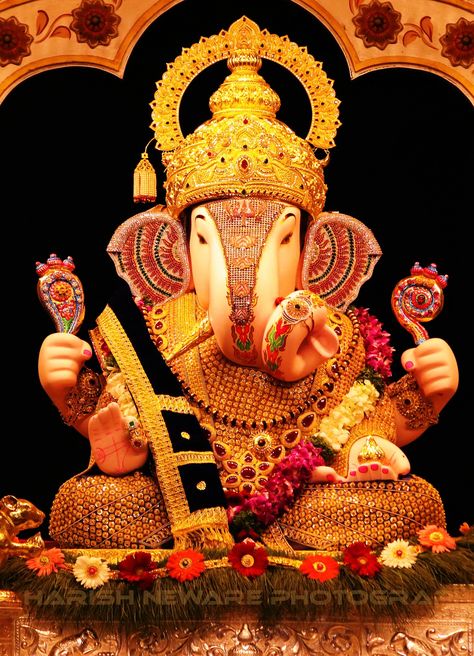 Pune Ganpati  by Harish Neware Pune Ganpati Hd Images, Jay Ganesh Hd Image, Dagadusheth Ganapati Hd, College Motivation Wallpaper, Ganpati Dagdusheth, Dagdusheth Ganpati Hd Wallpaper, Afmc Pune College, Afmc Pune, Pune Ganpati