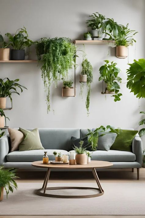 Lounge With Plants, Plant Filled Living Room, Greenery Living Room, Sitting Room Ideas Cozy, Cozy Living Room Decor Ideas, Organic Modern Bedroom, Cozy Living Room Decor, Cozy Sitting Area, Entry Room