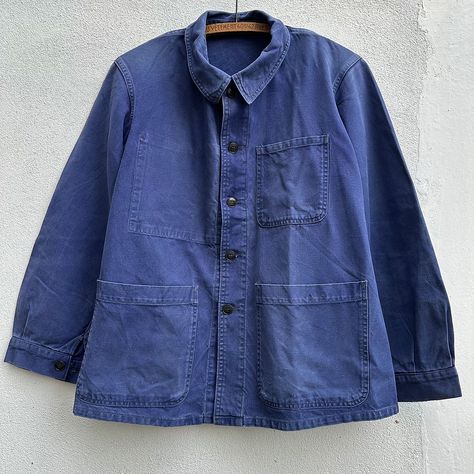 Classic Blue Jackets | The French Workwear Company Classic Style For Men, Hiking Wardrobe, Blue Chore Jacket, French Chore Jacket, Sassy Style, Barn Coat, French Workwear, Worker Jacket, Style For Men