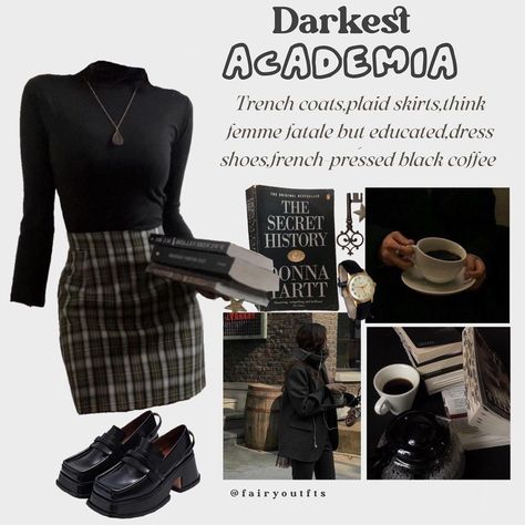 Dark academy aesthetic outfits ideas inspo old money aesthetic Darkest Academia Aesthetic Outfit, Dark Academy Aesthetic Outfit, Darkest Academia Outfit, Darkest Academia Aesthetic, Dark Academy Aesthetic, Academy Aesthetic, Darkest Academia, Academia Aesthetic Outfit, Dark Academia Outfit