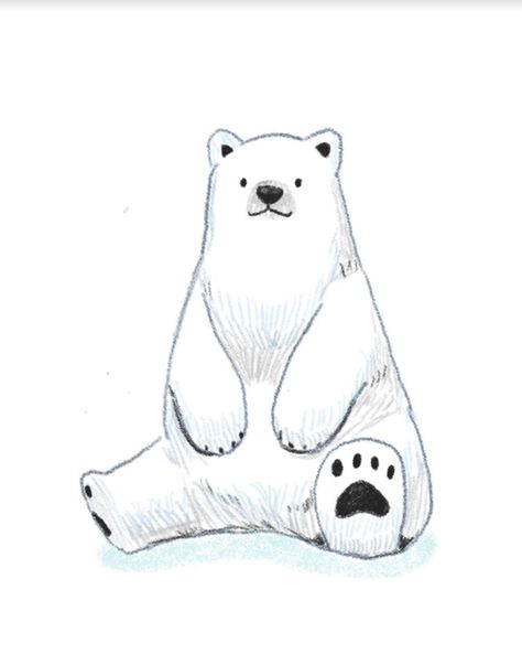 color pencil polar bear. its it good? I feel like its really simple....: drawing Polar Bear Tattoo, Polar Bear Drawing, Polar Bear Cartoon, Polar Bear Illustration, Easy Pencil Drawings, Polar Plunge, Pen Projects, Bear Sketch, Window Paintings