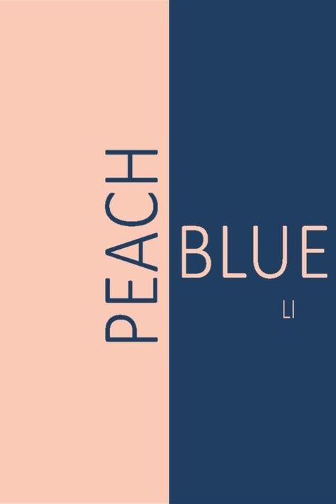 Peach Bedroom Design, Peach And Navy Bedroom, Peach And Blue Palette, Peach Complimentary Colors, Peach And Blue Decor, Peach And Blue Bathroom, Peach Blue Color Palette, Peach And Blue Color Palette, Peach Combination Color