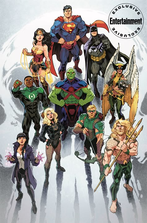 Justice League Art, Todd Nauck, Art Dc Comics, Justice League Comics, Dc Justice League, Dc Comics Heroes, Univers Dc, Superhero Team, Justice League Of America