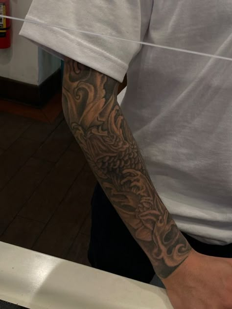 Wrist Sleeve Tattoo, Sleeve Tattoos For Guys Forearm, Japanese Arm Sleeve, Quarter Sleeve Tattoo For Men, Arm Aesthetic, Forearm Sleeve Tattoo, Japanese Forearm Tattoo, Mens Sleeve Tattoo, Half Sleeve Tattoos For Men