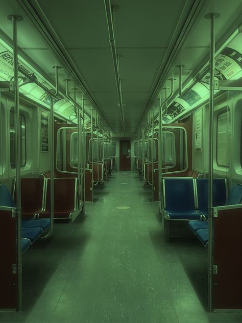 Liminal Space Subway, Subway Liminal Space, Abandoned Subway Aesthetic, Green Backrooms, Liminal Spaces School, Empty City Aesthetic, Flooded Subway, Subway Reference, Liminal Photography