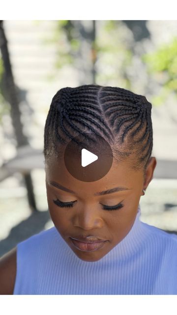 Simple Natural Hair Cornrows, Women’s Cornrow Styles, Cornrow Own Hair, Hair By Hair Cornrows, Freehand Hairstyles For Natural Hair, Free Hand Styles For Natural Hair, Freehand Hairstyles 2024, Afro Cornrow Hairstyles, African Cornrows Natural Hair