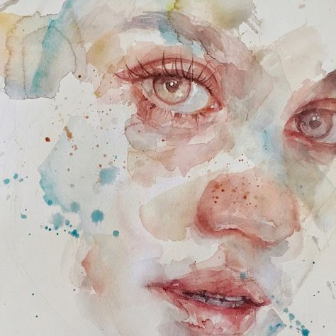 Agnes Cecile Agnes Cecile, Watercolor Portrait, Print Artwork, Fine Art Print, Watercolor Painting, Primary Colors, Watercolor Art, Giclee Print, The Artist